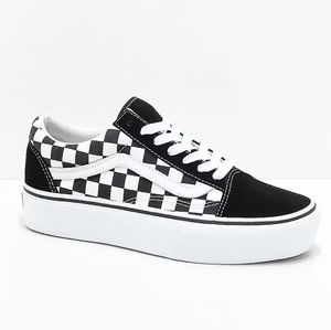 Vans Old Skool Platform Checkerboard Sneaker